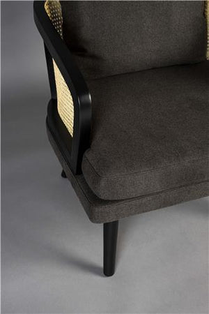 Dutchbone Manou fauteuil zwart