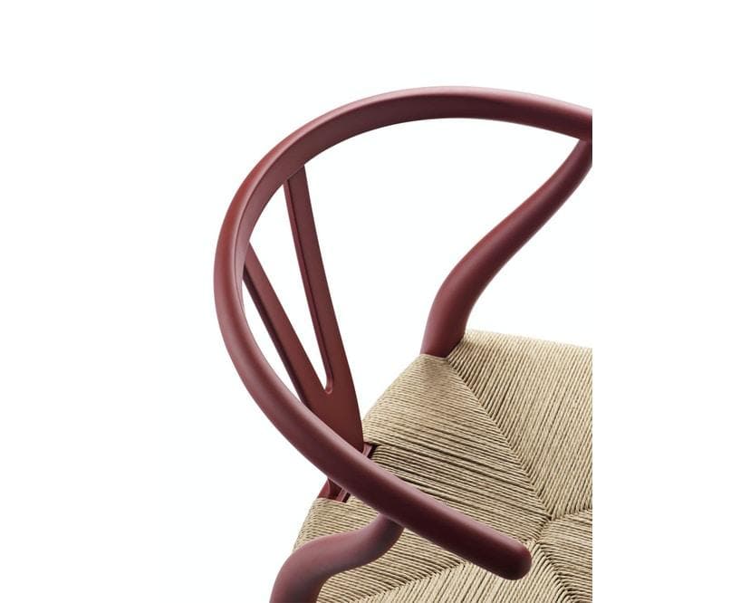 Carl Hansen & Søn CH24 Wishbone Stoel - Gekleurd beukenhout mat rood