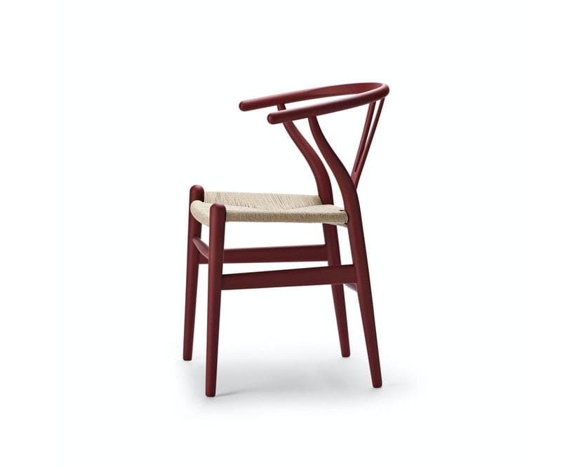 Carl Hansen & Søn CH24 Wishbone Stoel - Gekleurd beukenhout mat rood