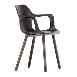 Vitra HAL eetkamerstoel met armleuning donker eiken basic dark