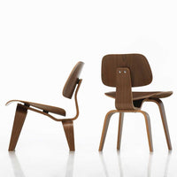 Vitra Eames LCW fauteuil notenhout zwart gepigmenteerd