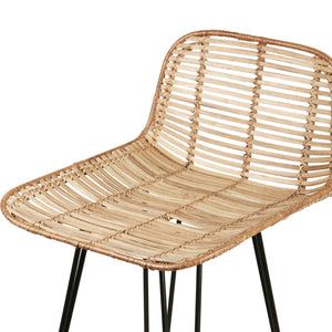 HKliving Rattan barkruk H66 natural