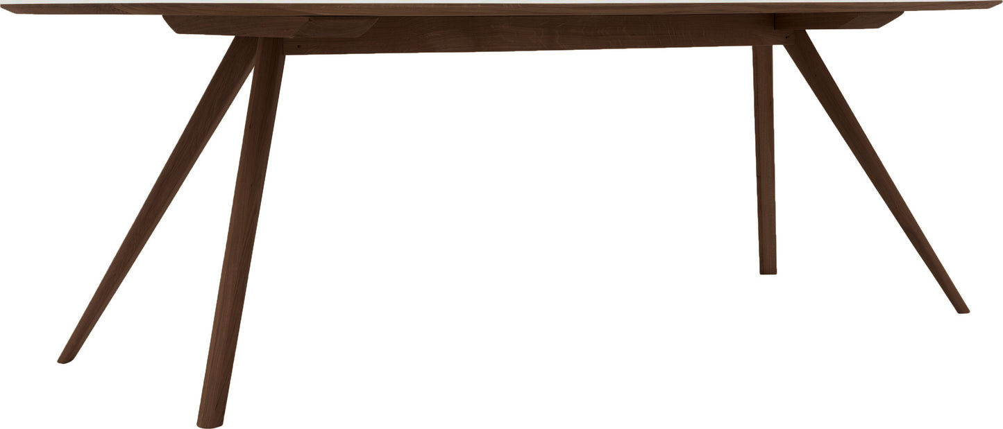 HelloTable Novum 30 eettafel Semi Ovaal 180x90 cm eiken dark stained