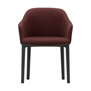 Vitra Softshell eetkamerstoel met arm donkerrood