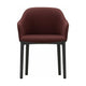 Vitra Softshell eetkamerstoel met arm donkerrood