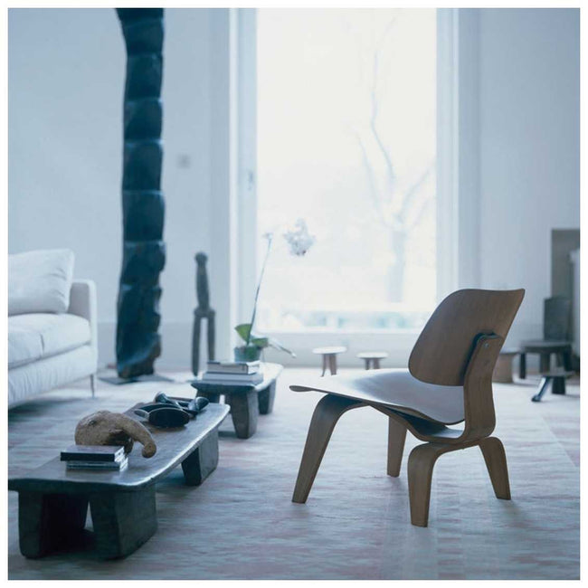 Vitra Eames LCW fauteuil notenhout zwart gepigmenteerd - Vitra Eames LCW fauteuil notenhout zwart gepigmenteerd