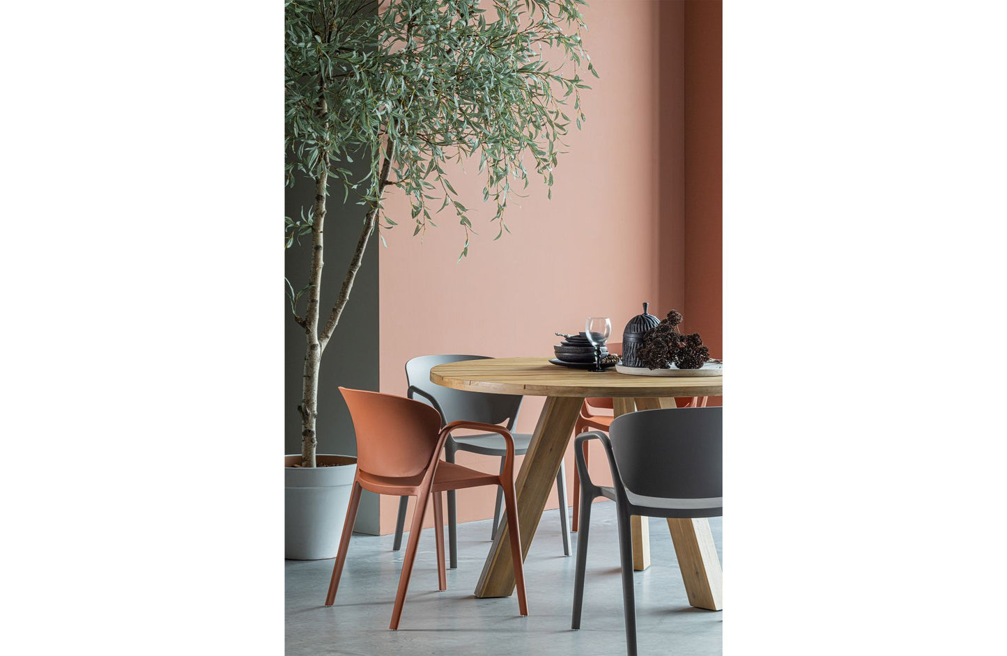 WOOOD Bent tuinstoel Taupe